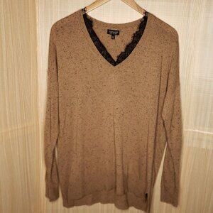 Topshop Womens Oversized V Neck Tunic Sweater 12